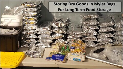 Your Prepper Pantry - Dry Goods In Mylar Bags For Long Term Food Storage