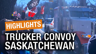 Saskatchewan residents protest in solidarity with Freedom Convoy