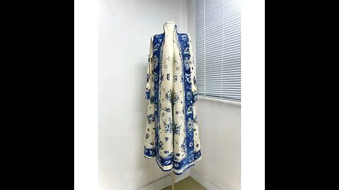 Miyake Pleated Original Printed Long Sleeve Coat