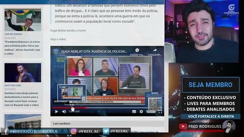 Fred detona comentário de Guga Noblat sobre operação da PM ele ama Passar Vergonha na Jovem Pan!