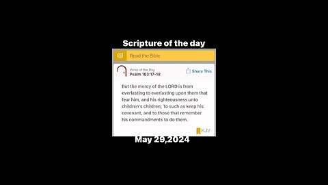 05/29/24 Scripture of the day