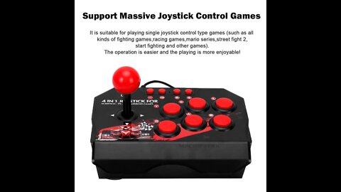 Joystick Retro Arcade Console 4 em 1 usb
