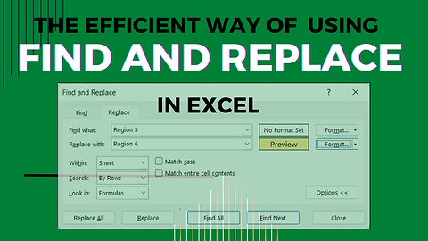 HOW TO QUICKLY FIND AND REPLACE DATA IN EXCEL