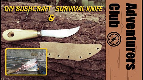 Adventurers Club 🧭 FREE DIY BUSHCRAFT - SURVIVAL KNIFE ( Made Out Of A Putty Knife )