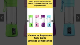 Mini Liquidificador Mixer Para Shakes e Sucos Recarregável com Copo Removível #shorts