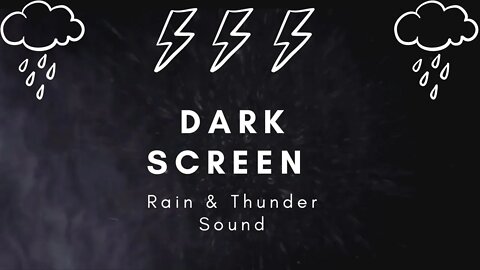 10 hours - Relaxing Rain and Thunder Sound For Deep Sleep | Heavy Raining In Dark Night - Relaxing