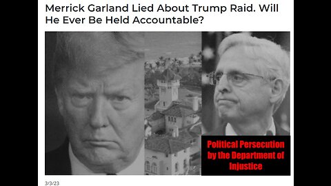 Conservative Daily 3/3/323 AM Show - Merrick Garland Liar Liar; COVID Origins, Mandate