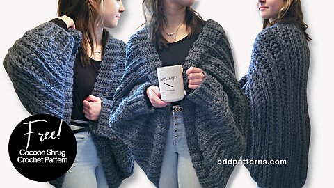 How To Crochet A Cocoon Cardigan; FREE Crochet Pattern