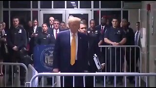 President Trump press conference outside NY courtroom.