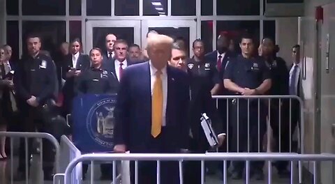 President Trump press conference outside NY courtroom.