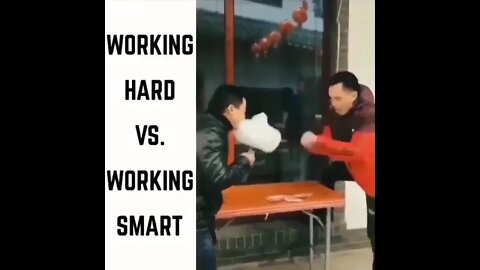 Working hard VS working smart 😂😂😂