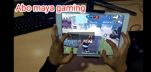 ابني عدولي اصغر لاعب ببجي جلاد ايباد /My son playing pubg mobile on ipad