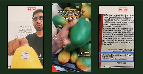 The Food You Eat Is Fake, Here’s Some Proof “Fake Fruits In Walmart GMO Is Killing Us”