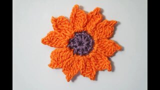 How to crochet sunflower free written pattern in description