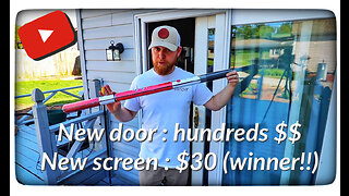 How to replace a sliding door screen for $30!
