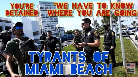"CODE 3" 8 COPS DISMISSED. After ILLEGAL DETAINMENT. Open Carry. Miami Beach. Florida.