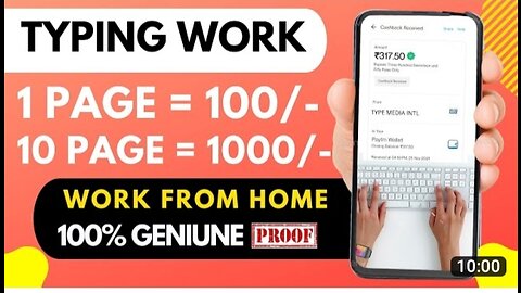 Typing work from home | Partime Job Article Writing | Earn Money text broker ..