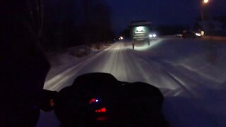 Snowmobile Trail Riding (Gaylord Michigan) Part 10