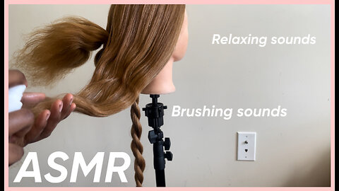 Asmr | hair brushing,relaxing sounds, spray sounds, tingles,hair parting ,calming sounds