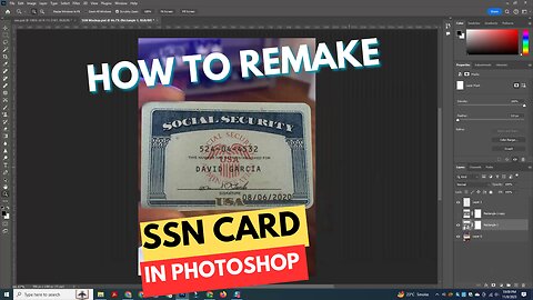 Lost or Damage Your Social Security Card (SSC / SSN) | Edit SSC or SSN in Adobe Photoshop