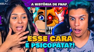 A HISTÓRIA COMPLETA DE FIVE NIGHTS AT FREDDY'S! | [React em Casal] 🔥