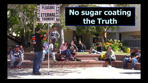 Street Preacher turns into "Biblical Studies" College Professor. Students show up for class.