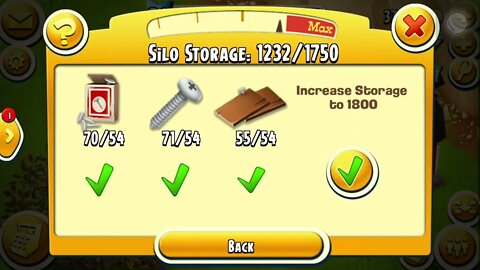 Hay day silo upgrade 1800 level 86 Gameplay #hayday