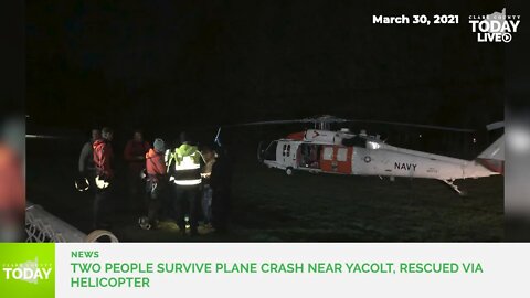 Two people survive plane crash near Yacolt, rescued via helicopter