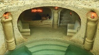 - Full Video - 69Day Build Underground House - Underground Private Living Room With Swimming Poo