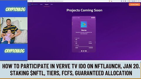 How To Participate In Verve TV IDO On NFTLaunch, Jan 20. Staking $NFTL, Tiers, FCFS, Guaranteed Allo