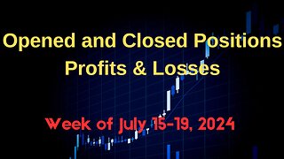 Weekly Review: Opened and Closed Positions for July 15-19, 2024