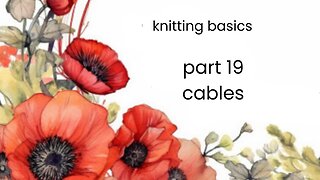 how to knit cables