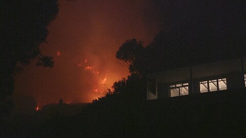Wildfire threatening naval base and homes in South Africa