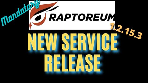 Raptoreum 🚨 NEW Service Release. Update Wallet Now.