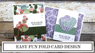 Easy Fun Fold Cards | Flowering Cactus