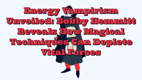 Bobby Hemmitt: Energy Vampirism