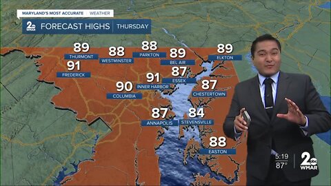 WMAR-2 News Cesar Cornejo's Wednesday weather