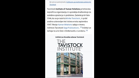 Committee of 300&Institute TAVISTOCK& Marurice Strong rabbit hole