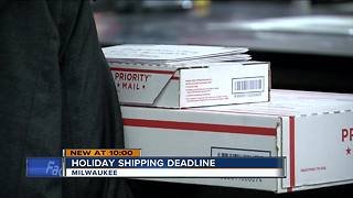 Holiday shipping deadlines draw near