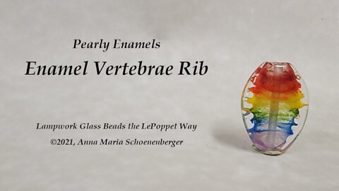 Lampwork Glass Beads: Enamel Vertebrae Ribs