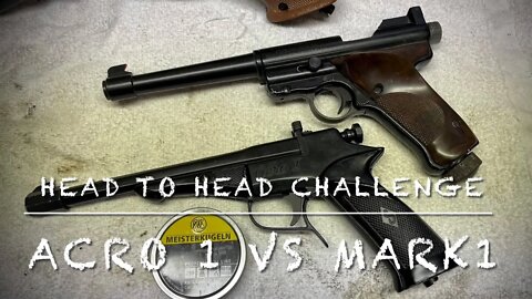 Head to head challenge ampell Acro 1 vs Crosman Mark 1 22 caliber CO2 pistols