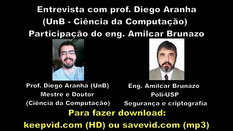 Prof. Diego Aranha viola sigilo da urna eletrônica (daniel fraga)