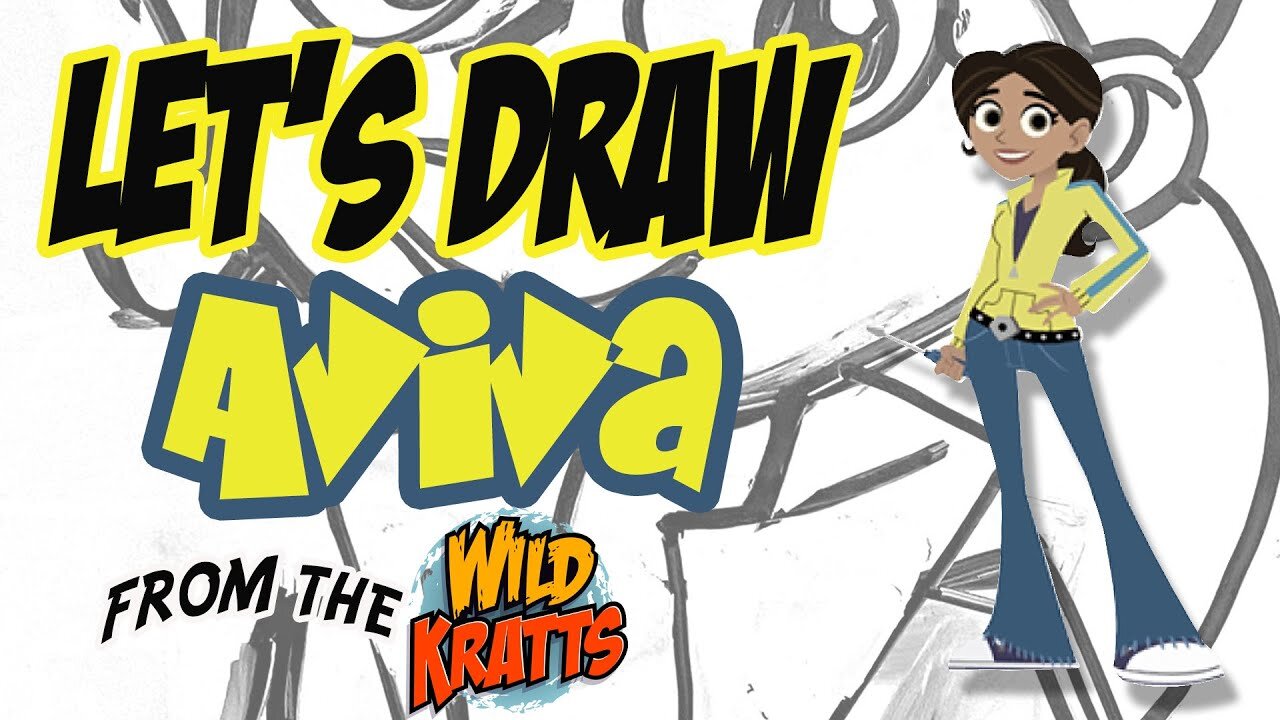 Drawing Aviva from the Wild Kratts with basic shapes & lines