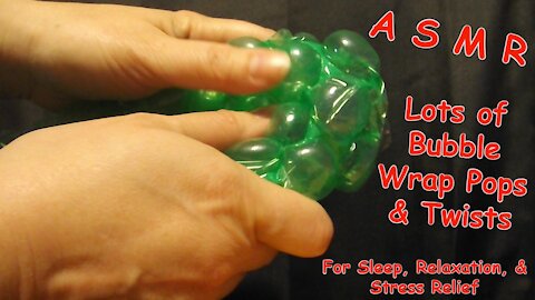ASMR Bubble Wrap ~ Lots of Twists & Pops | Hand Movments | For Sleep, Relaxation, & Stress Relief
