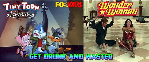 Buster Bunny,Plucky Duck and Hampton Get Drunk and Wasted/Drugged