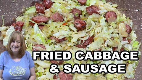 FRIED CABBAGE, SAUSAGE, and POTATOES Recipe | One Skillet Meal | Easy Dinner or Lunch Meal Idea