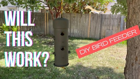 Make a large bird feeder from PVC - cheap and easy!
