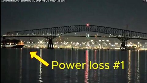BREAKING ⚡ ️ 1:28 am ET, Baltimore, Francis Scott Key Bridge Collapses After Large Ship Loses Power & Hits Support Beam - SMOKE SEEN coming off ship before impact - Maryland, DC