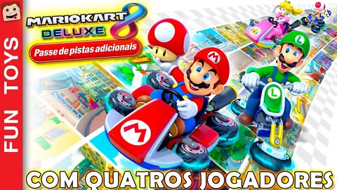 NOVAS FASES da DLC do MARIO KART 8 Deluxe 🏁 Com 4 jogadores! Para quem você vai torcer??? 🏎️