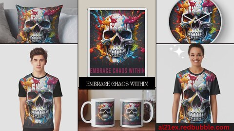 Embrace Chaos Within Skull Art